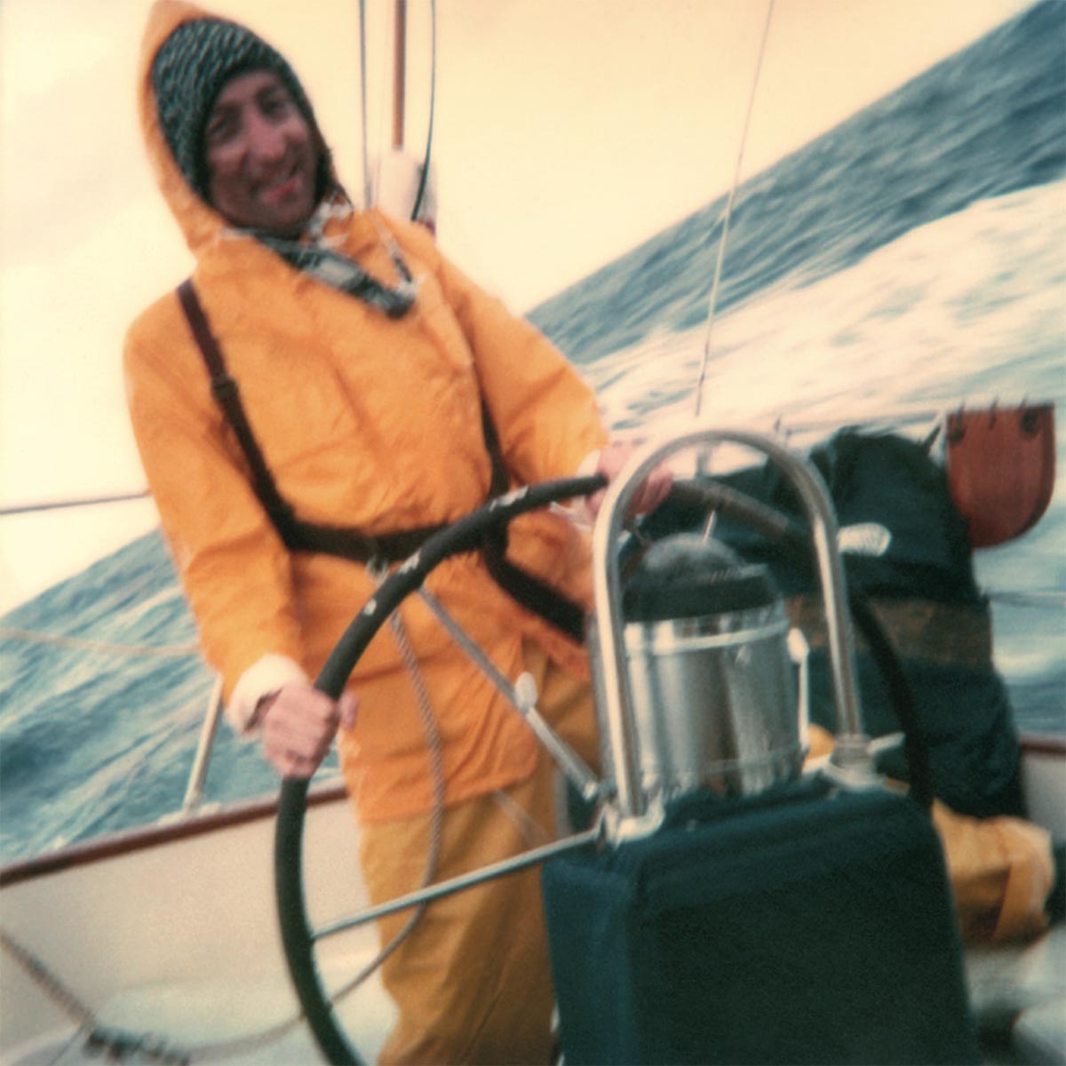 There’s no place like nowhere’: on board the forty-three foot Hinkley sloop Megan Jaye with Cap’n Hank Halsted, Tyler Coneys and his cousins Ellen and Kevin. They sailed from Newport, Rhode Island to Hamilton, Bermuda between 4-12 June, 1980.