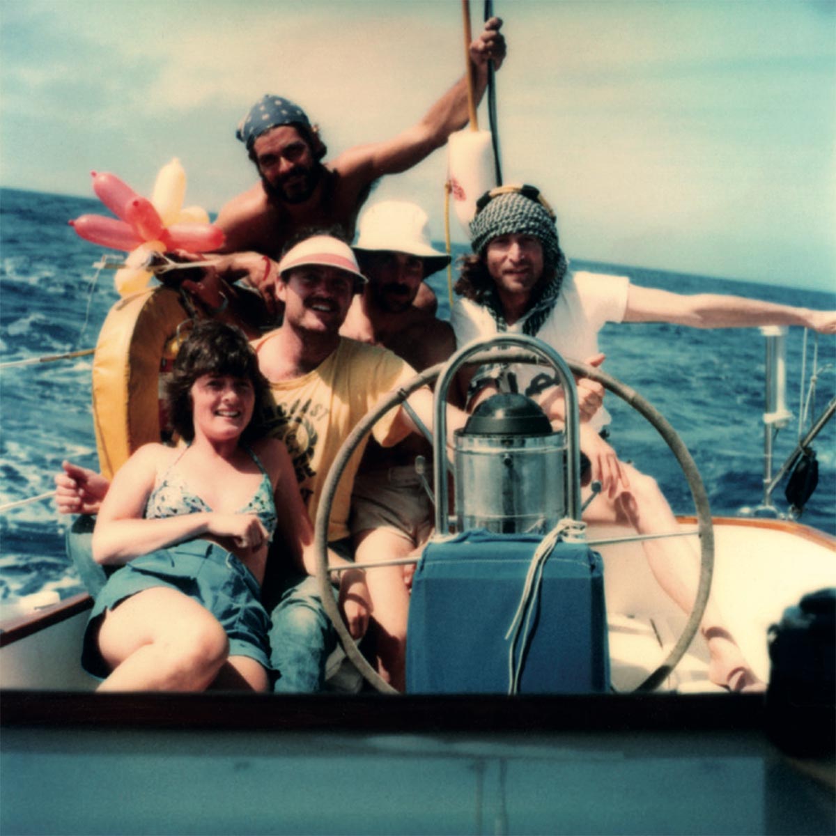There’s no place like nowhere’: on board the forty-three foot Hinkley sloop Megan Jaye with Cap’n Hank Halsted, Tyler Coneys and his cousins Ellen and Kevin. They sailed from Newport, Rhode Island to Hamilton, Bermuda between 4-12 June, 1980.
