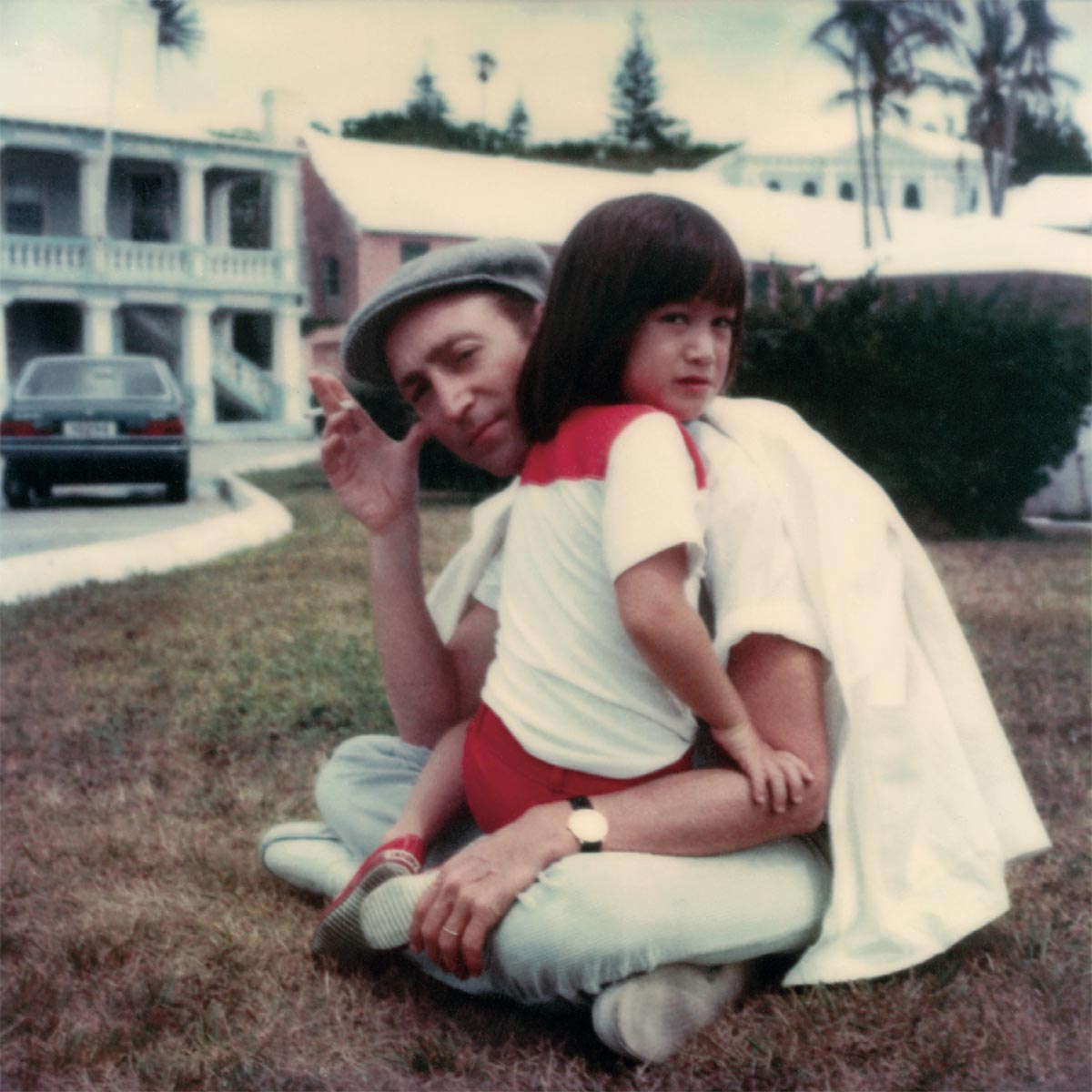 Polaroid of John and Sean Ono Lennon, 1980.
