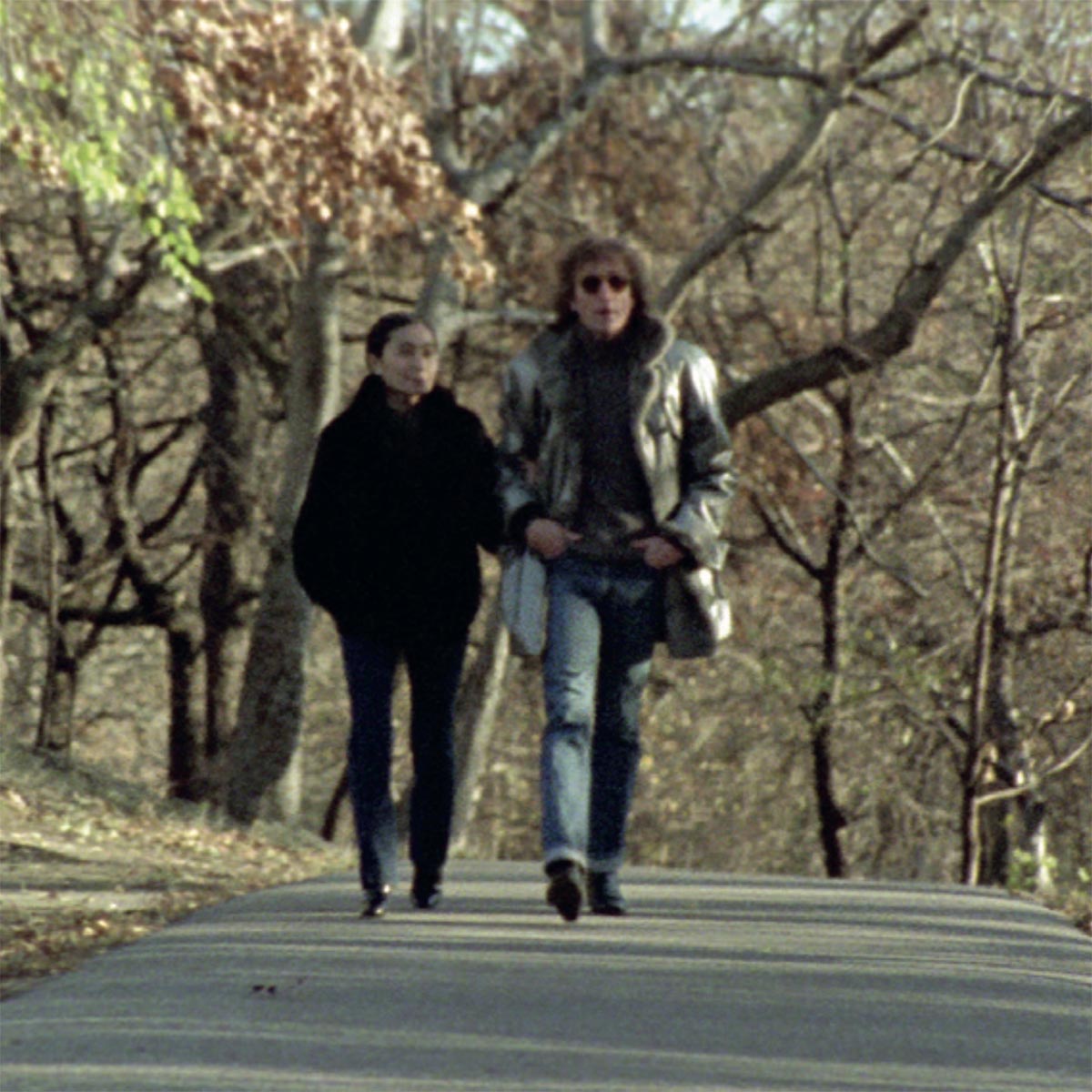 John & Yoko fillmed on their ‘last walk’ through Central Park by Ethan Russell and Don Lenzer, for a music video for Double Fantasy.